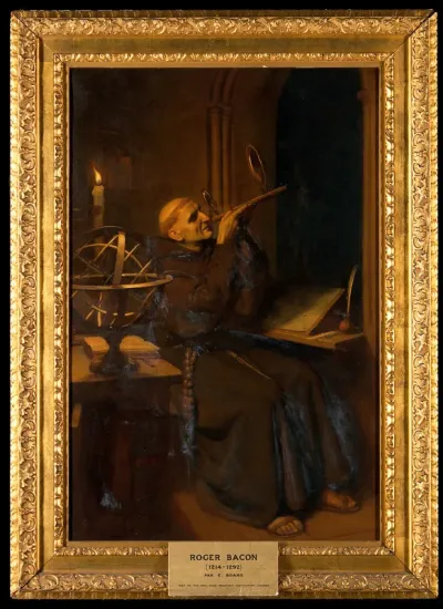 Roger Bacon in his observatory at Merton College, Oxford