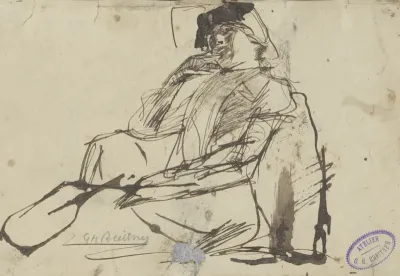 Rokende vrouw in een fauteuil