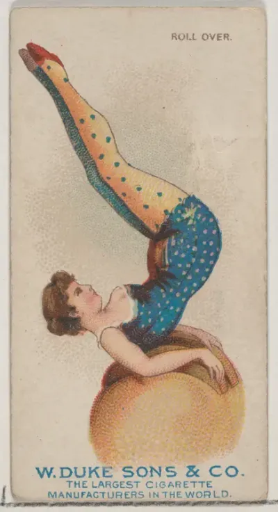 Roll Over, from the Gymnastic Exercises series (N77) for Duke brand cigarettes