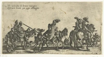 Roma met paarden onderweg