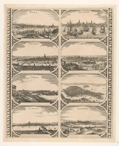 Roma / Sevillia / Praga / London / Amsterdam / Parys / Venetia / Dantzick