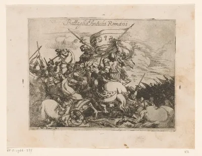 Romeinen in een veldslag