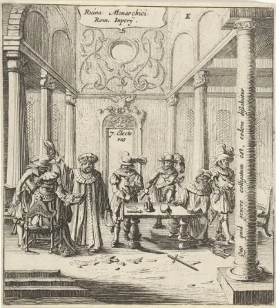 Romeinen in een vertrek