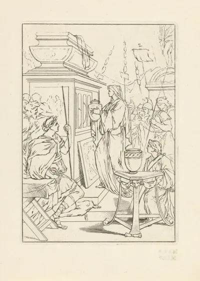 Romeinen rond een tombe