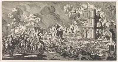 Romeinen verwoesten een Joodse tempel te Jeruzalem