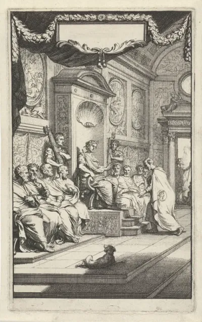 Romeinse consul geflankeerd door twee lictoren