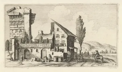 Romeinse ruïne omgebouwd tot een boerderij