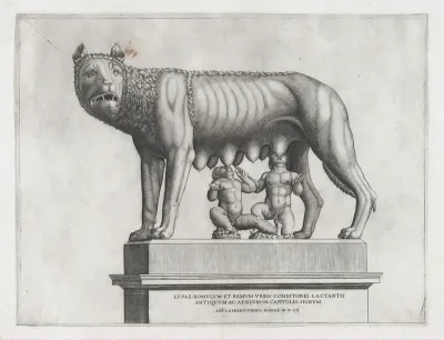 Romulus and Remus, from "Speculum Romanae Magnificentiae"