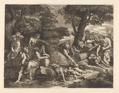 Romulus en Remus door herders gevonden