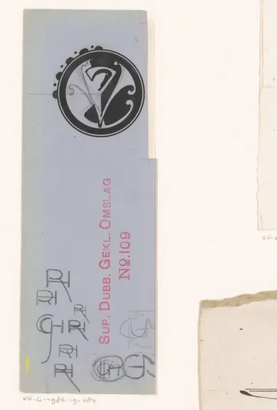 Rond vignet met monogram