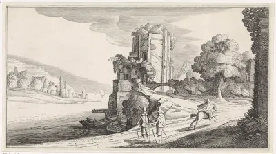 Ronde toren aan een rivier