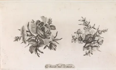 Roos en een andere bloem