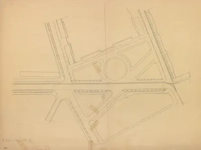 Rooseveltov trg, projekt regulacije trga 29. listopada 1918., idejna studija regulacije trga