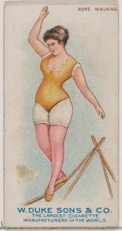 Rope Walking, from the Gymnastic Exercises series (N77) for Duke brand cigarettes