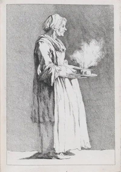 Rosa Diupert, Wife of Nicolas Bremont, Cook at the French Academy in Rome, pl. X from "Recueil de caricatures"