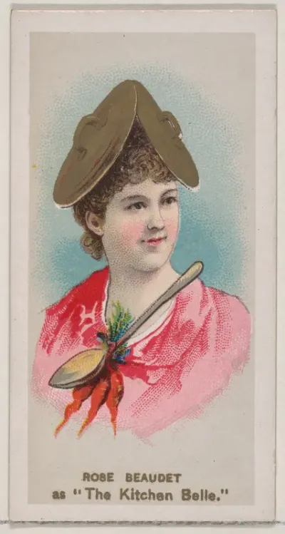Rose Beaudet as "The Kitchen Belle," from the series Fancy Dress Ball Costumes (N73) for Duke brand cigarettes