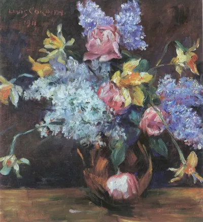 Roses, lilacs and daffodils