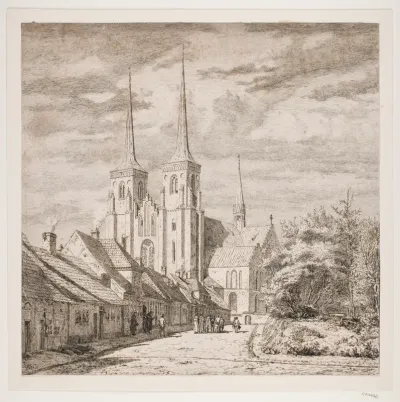 Roskilde Domkirke, set fra Sydvest