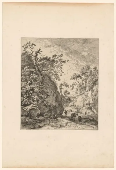 Rotsachtig landschap met een beek