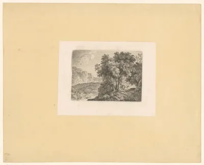 Rotsachtig landschap met zicht op een rivierdal