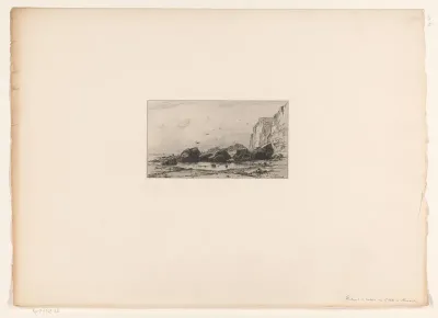 Rotsen aan de kust van Normandië, bij Veules