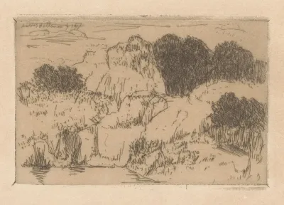 Rotslandschap aan het water