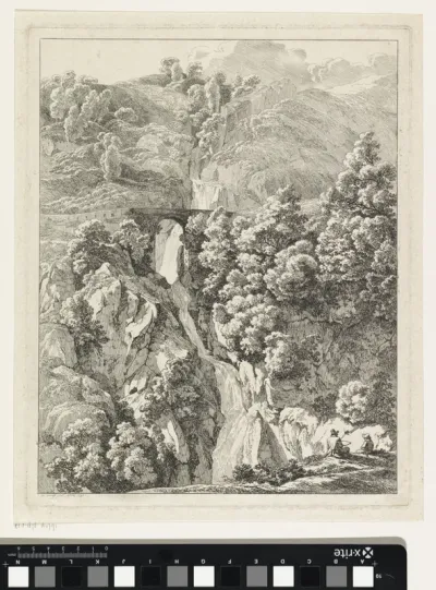 Rotslandschap met een waterval