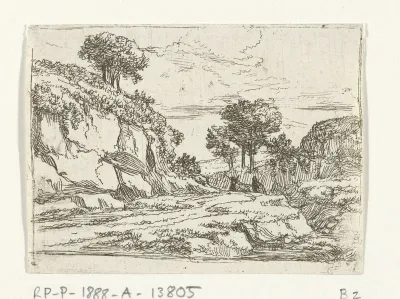 Rotslandschap met ezelhoeder