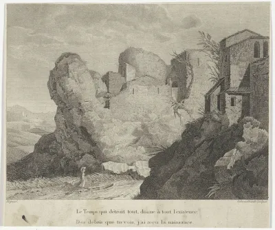 Rotslandschap met huizen