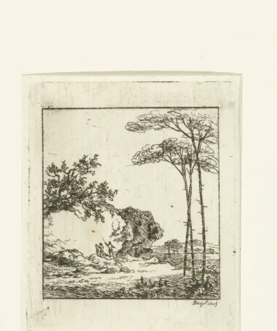 Rotslandschap met twee mannen