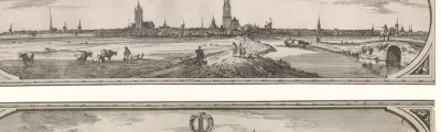 Rotterodamum Hollandiae urbs celeberrima et situ portibusque mercaturae opportunissima. Ao. 1665 (Maaskaart)
