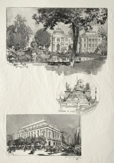 Rouen Illustré:  La Musée; Fontaine St. Marie; Le Théâtre des Arts