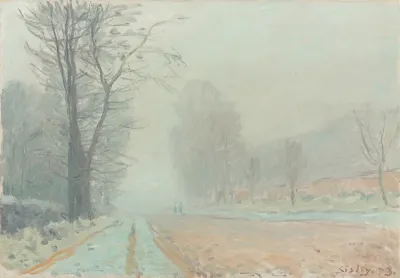 Route à Louveciennes - le matin