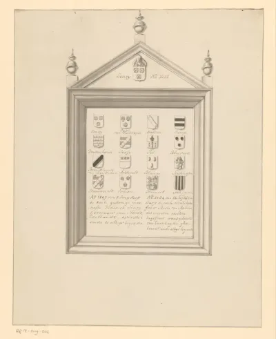 Rouwbord van Sonoy in de kerk te Pieterburen
