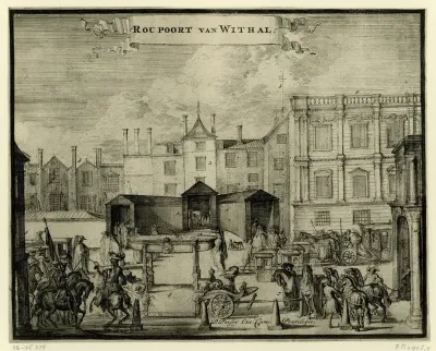 Rouwpoort bij het paleis te Whitehall, 1695