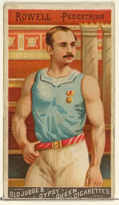 Rowell, Pedestrian, from the Goodwin Champion series for Old Judge and Gypsy Queen Cigarettes