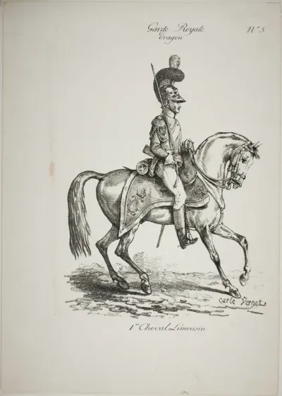Royal Guard, Norman Mounted Dragoon and Horse, No. 5, First Limoges Horse