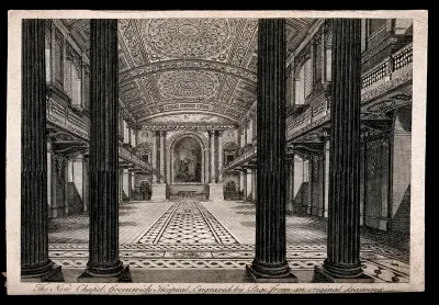 Royal Naval Hospital, Greenwich: the interior of the Chapel