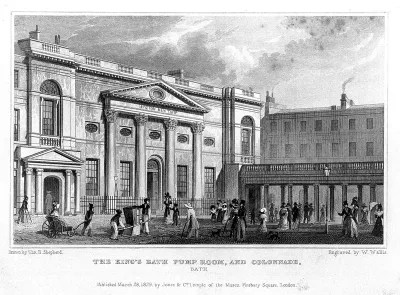 Royal pump room and colonnade, Bath: exterior