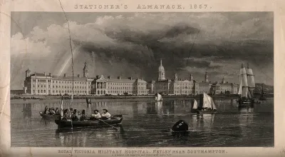 Royal Victoria Military Hospital, Netley, Hampshire: from the harbour