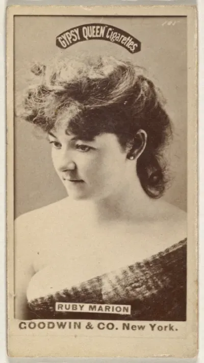 Ruby Marion, from the Actors and Actresses series (N171) for Gypsy Queen Cigarettes