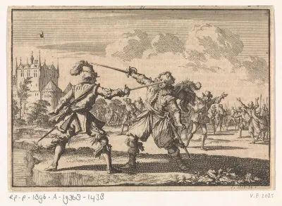Rudolf Christiaan van Oost-Friesland in een twist gedood door een wond aan zijn oog, 1628