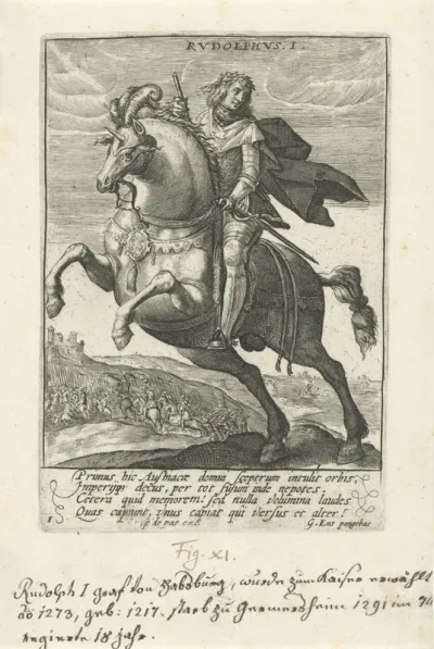 Rudolf I van Habsburg te paard