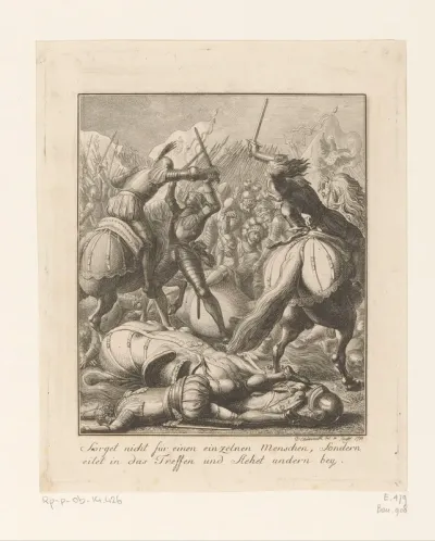 Rudolf I van Habsburg verslaat Ottokar II van Bohemen in Wenen