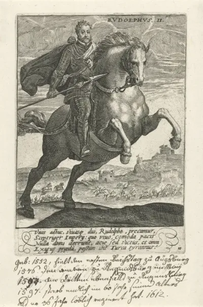 Rudolf II van Habsburg te paard