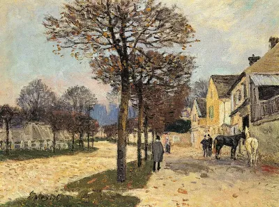 Rue à Marly, Entrée du Village