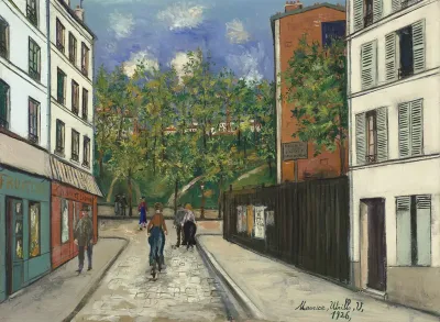 Rue à Paris et les fortifications