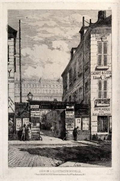 Rue Neuve des Mathurins in Paris: the printing house of Cadart & Luce