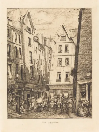 Rue Pirouette near the markets, Paris