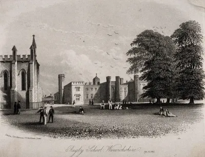 Rugby School, Rugby, Warwickshire: panoramic view including the grounds